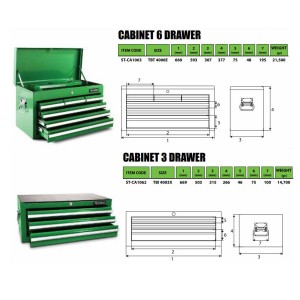 TEKIRO CABINET 3 DRAW, TEKIRO CABINET 6 DRAW